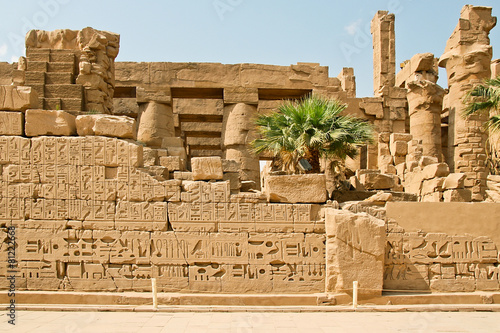 Ancient ruins of Karnak temple in Egypt.