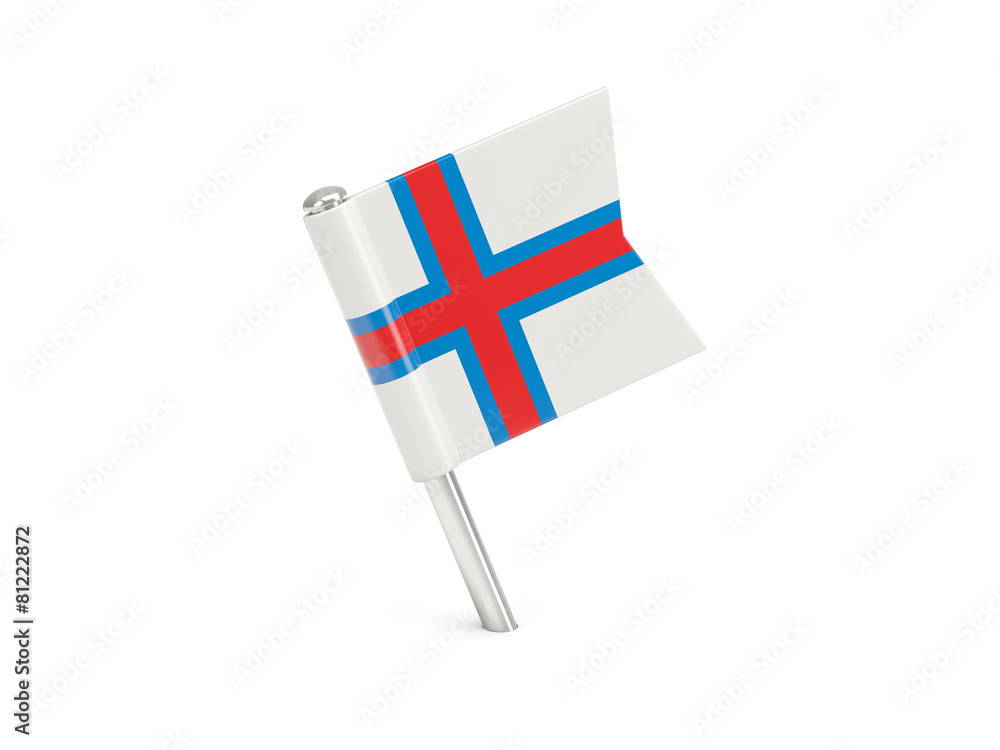 Flag pin of faroe islands
