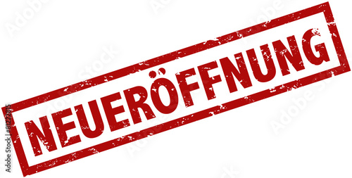 Neueröffnung Stempel rot grunge