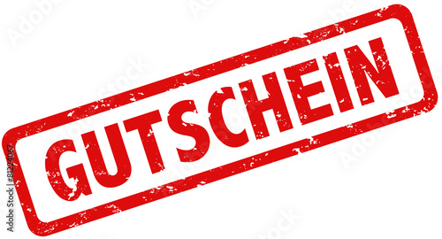 Gutschein Stempel rot