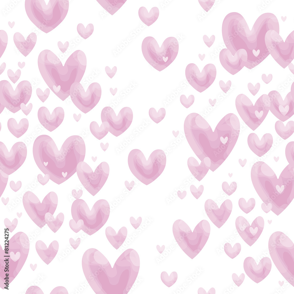 Valentine heart pattern vector. Little cute colorful heart