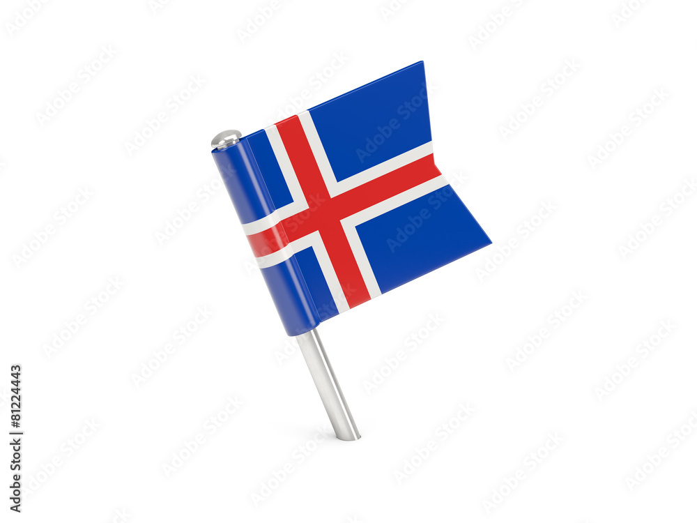 Flag pin of iceland