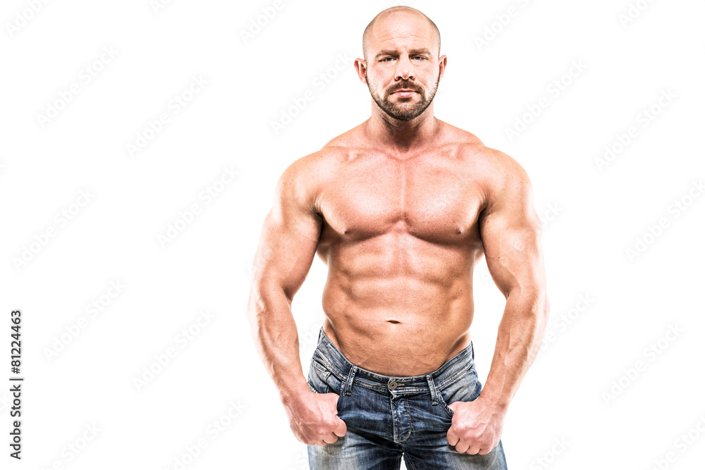 bodybuilder isolated on white background bodybuilder isolated on white background