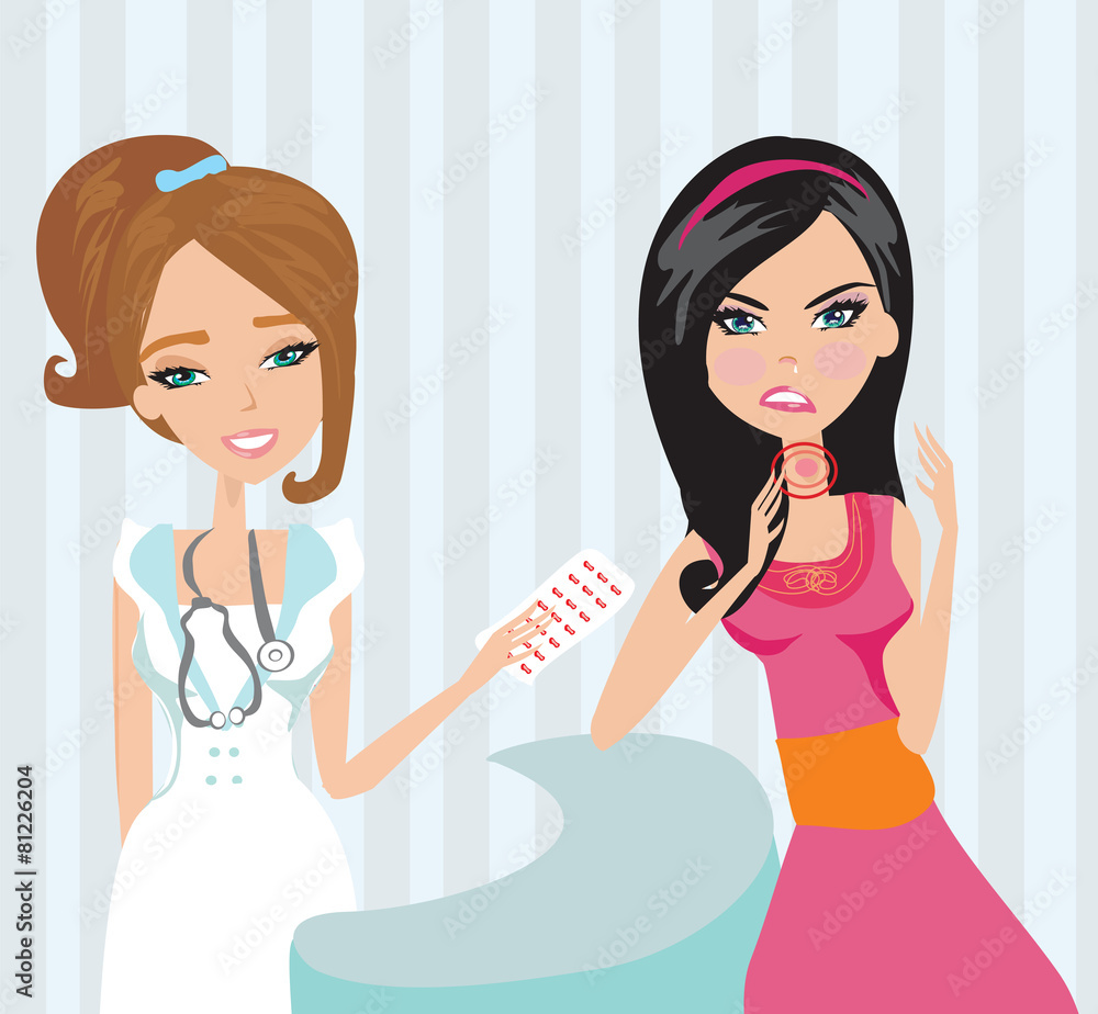 young woman with terrible throat pain. young woman with terrible throat pain.
