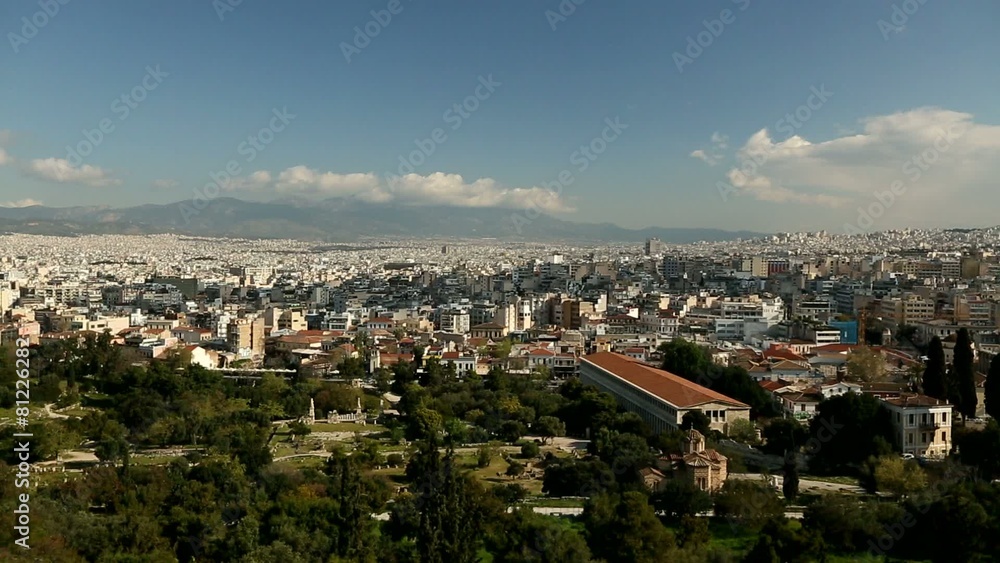 Panorama of Athens and Lycabettus Hill in Greece. Panorama of Athens and Lycabettus Hill in Greece.