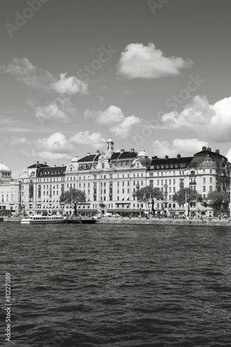 Retro Stockholm. Black and white.