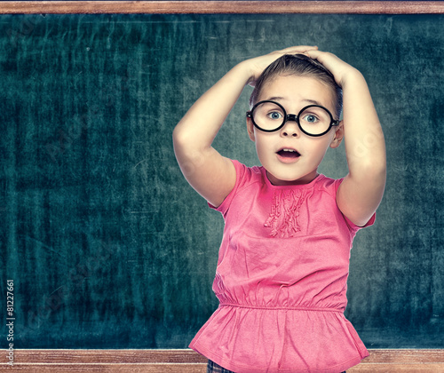 portrait of a girl schoolgirl costs about Chalkboard