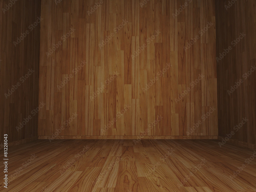 Naklejka premium Small Wooden Interior Room