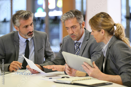 Business people in a financial meeting