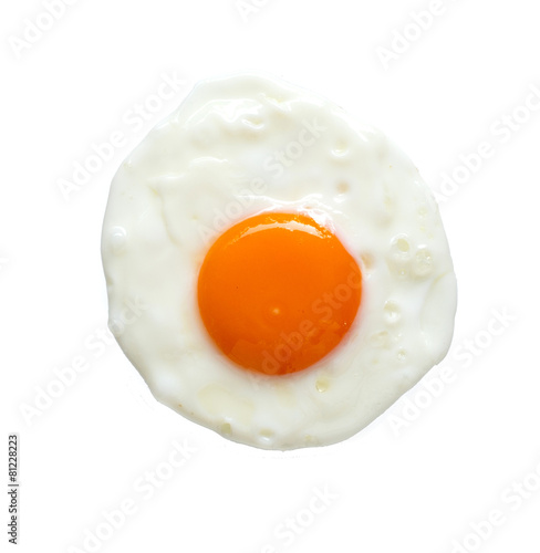 Top view of fried egg