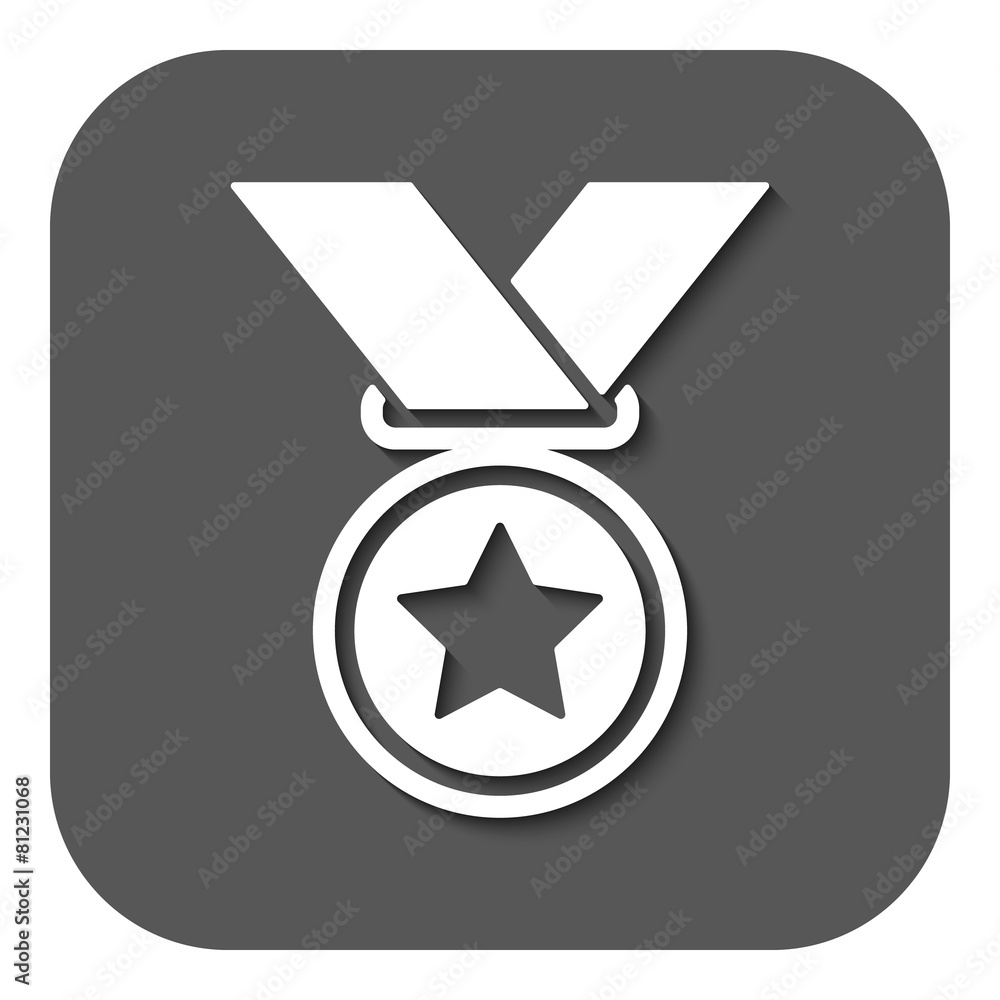 The medal icon. Prize symbol. Flat The medal icon. Prize symbol. Flat