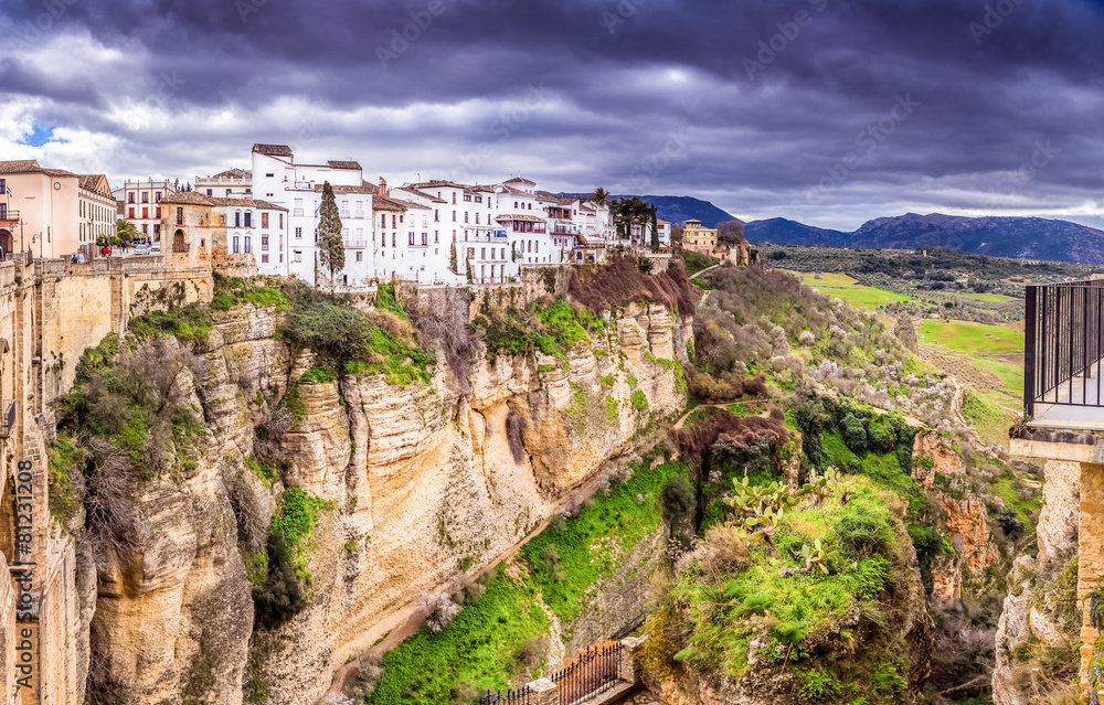 Ronda,in the Spanish province of Málaga,the rock paintings of C