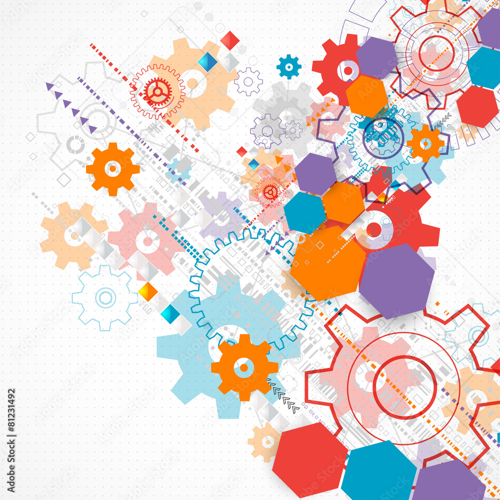 Abstract technological background with cogwheels. Abstract technological background with cogwheels.