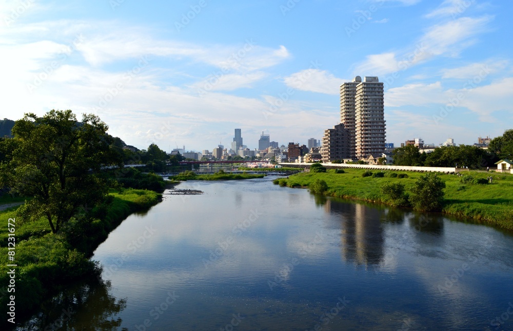 広瀬川と仙台市街