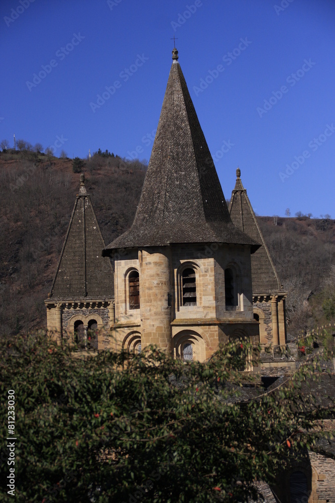 toitures des clochers de Conques toitures des clochers de Conques