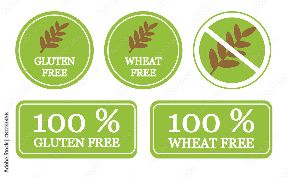Gluten free set of symbols Gluten free set of symbols