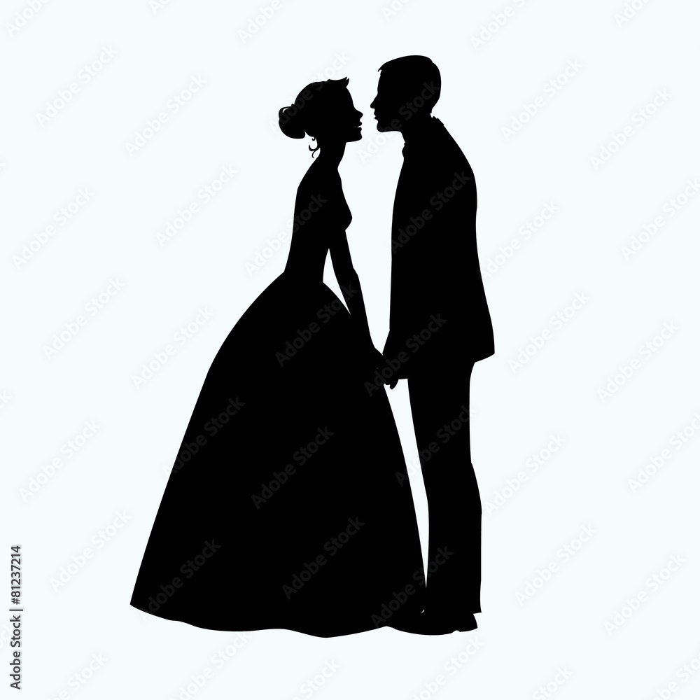 Bride and Groom Silhouette Bride and Groom Silhouette