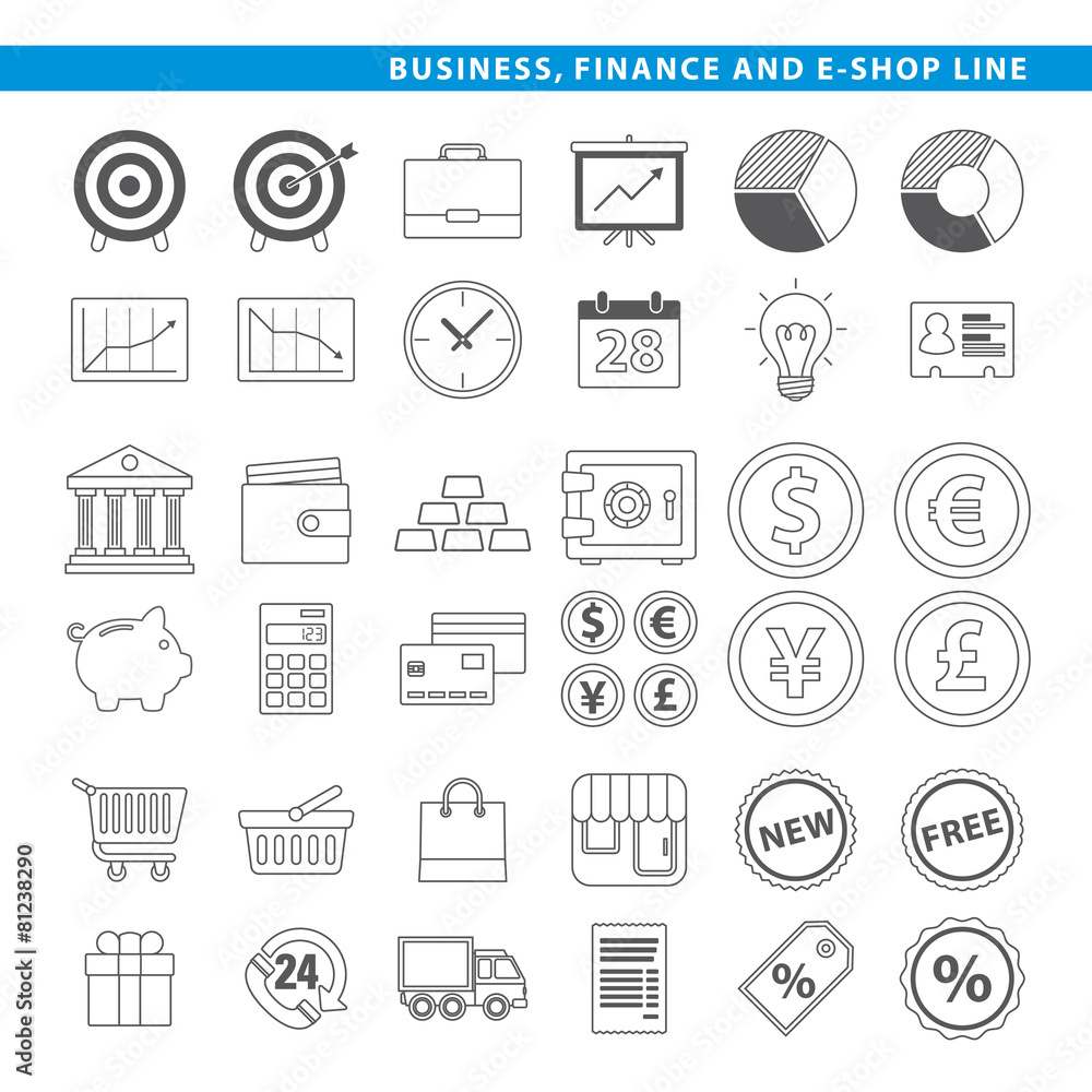 Business finance & e-shop line Business finance & e-shop line