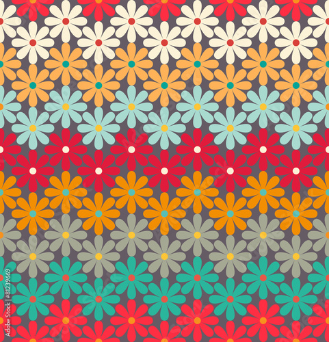 Fototapeta Naklejka Na Ścianę i Meble -  Seamless pattern of colorful flowers.