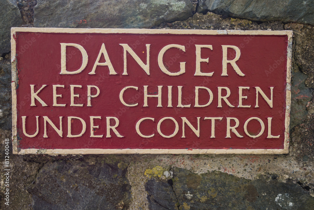 Sign for visitors of castle