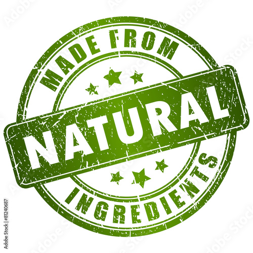 Green natural stamp