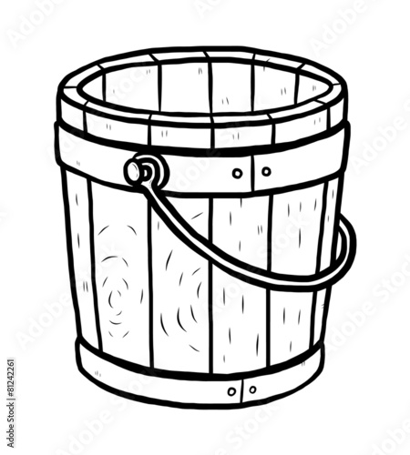 wooden bucket