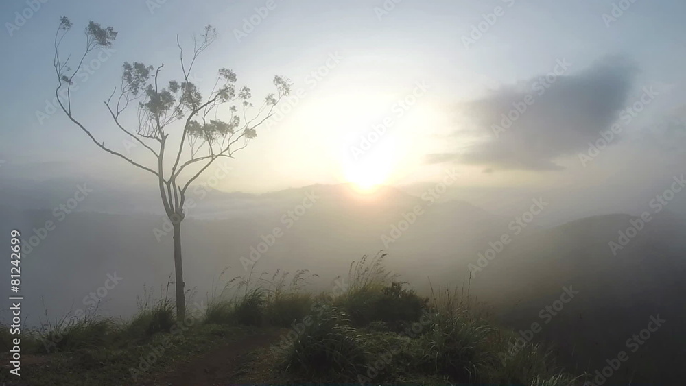 Magical sun rising at Ella Peak, Sri Lanka. Magical sun rising at Ella Peak, Sri Lanka.