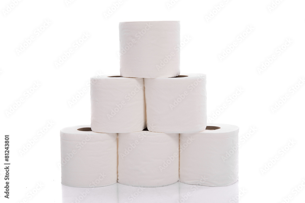 Rolls of toilet paper isolated Rolls of toilet paper isolated