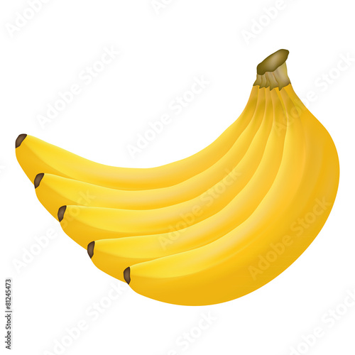 bananas on white background