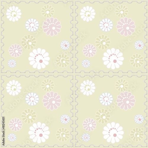 Abstract elegance seamless romantic pattern patchwork design bac