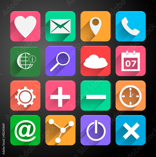 Communication icons set