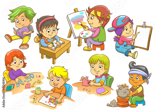 set of child activities routines