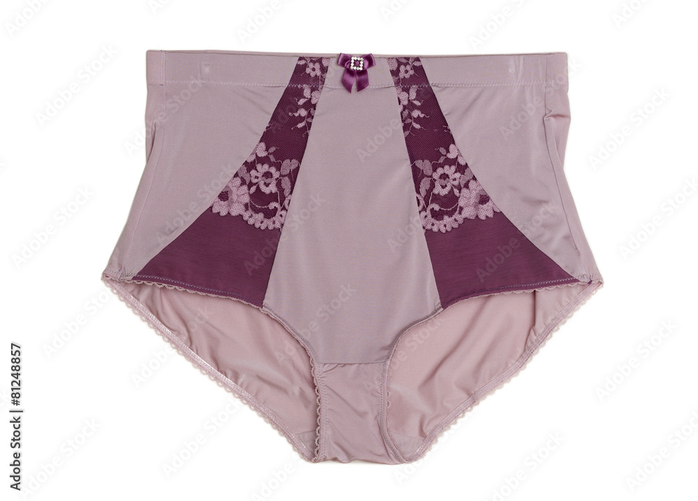 Purple Panties with lace inserts.