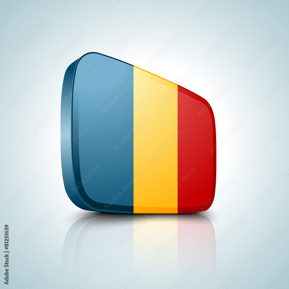 Fototapeta premium Romania button