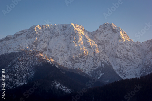 Giewont, most recognizable mountain massif in Poland