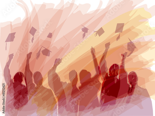 Graduation in water colors
