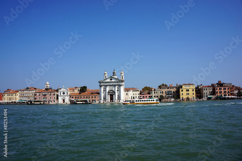 View of Grand canal and laguna in Venice