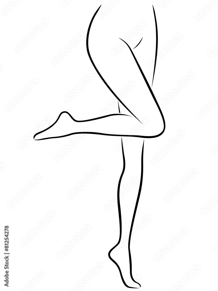 Lower part of slim female body Lower part of slim female body
