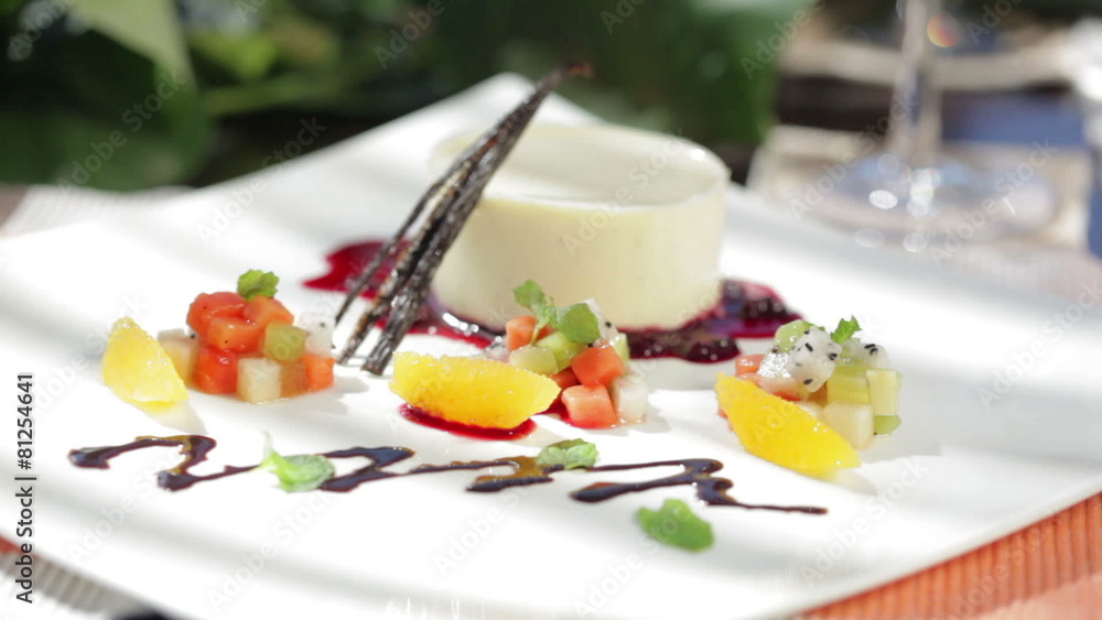 close up of dessert in sunshine close up of dessert in sunshine