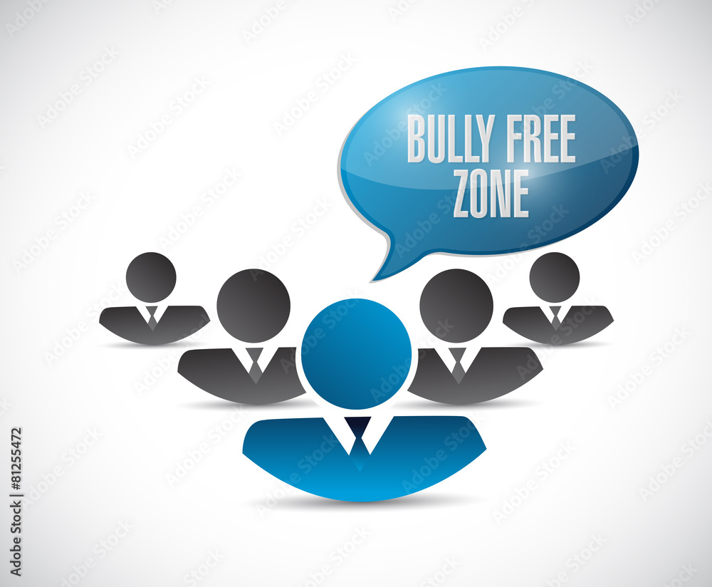 bully free zone people sign concept bully free zone people sign concept