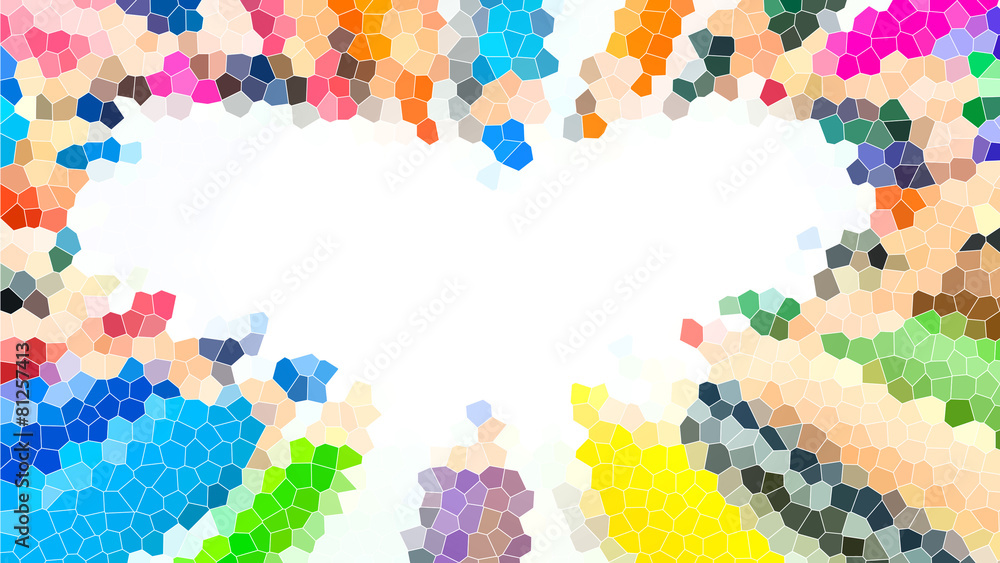 bunch of different colors forming heart on white background