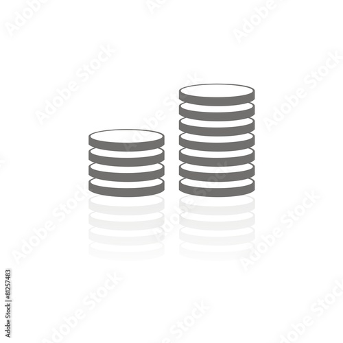 Icono monedas FB reflejo