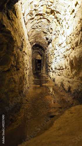 Old historical underground stream sewer