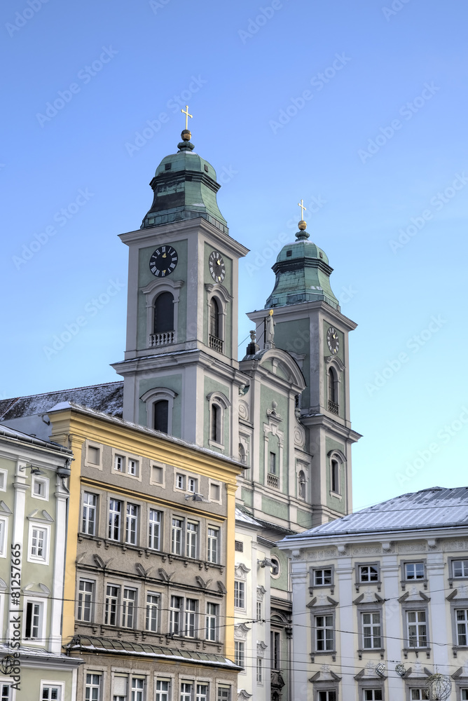 Old Cathedral (Alter Dom, Ignatiuskirche). Linz, Austria