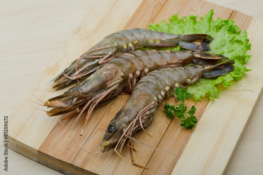 Raw tiger shrimps Raw tiger shrimps