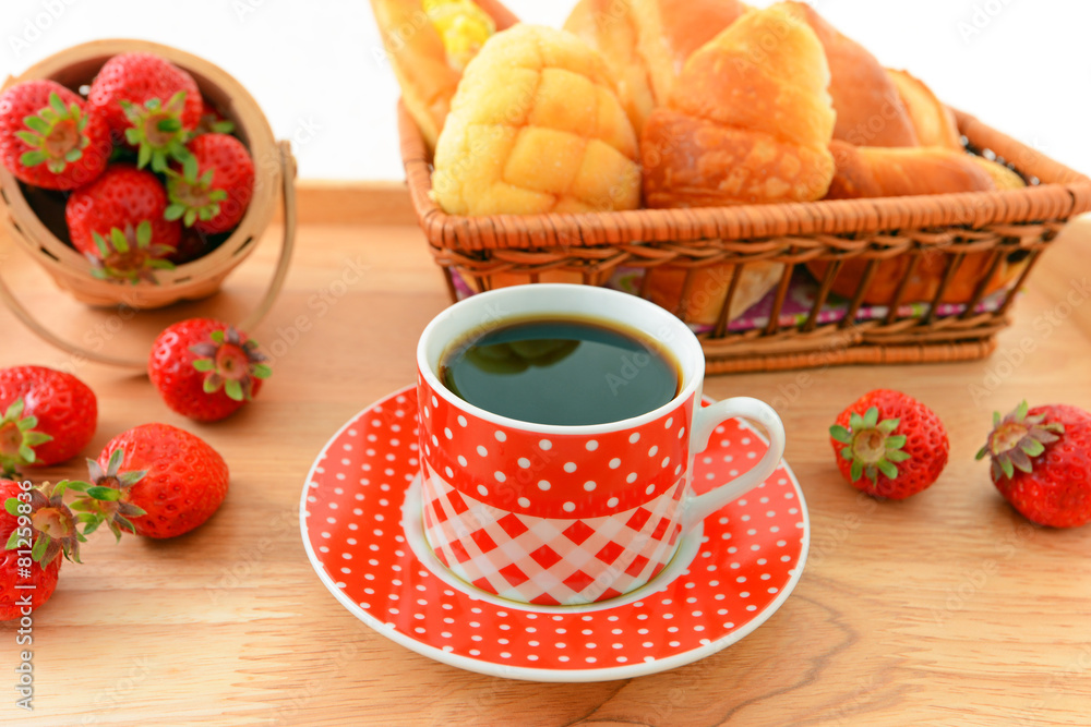 温かいコーヒーとパン 温かいコーヒーとパン