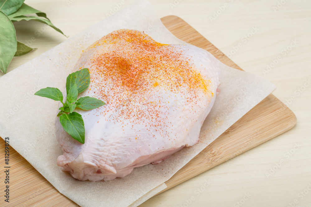 Raw chicken breast