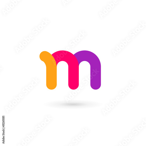 Letter M logo icon design template elements photo