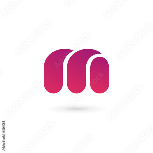 Letter M logo icon design template elements