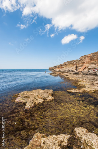 Beautiful Sea Lagoon clear blue water resort in Tarhankut © Ryzhkov Oleksandr
